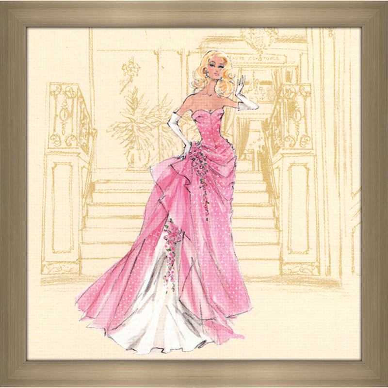 Pink gown with White Polka Dots Barbie